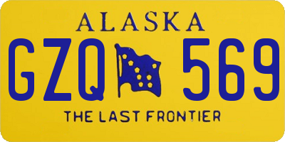 AK license plate GZQ569