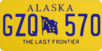 AK license plate GZQ570