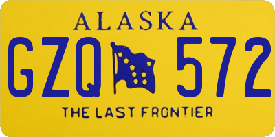 AK license plate GZQ572