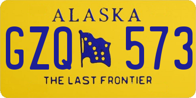 AK license plate GZQ573