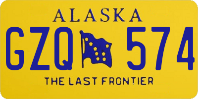 AK license plate GZQ574