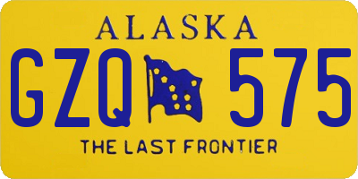 AK license plate GZQ575