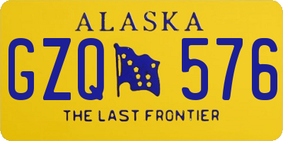 AK license plate GZQ576