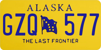 AK license plate GZQ577