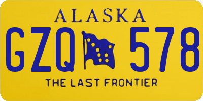 AK license plate GZQ578