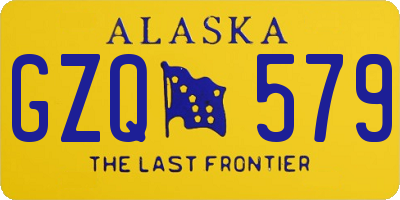 AK license plate GZQ579