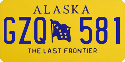 AK license plate GZQ581