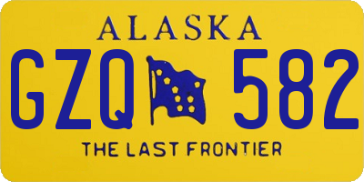 AK license plate GZQ582