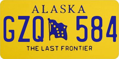 AK license plate GZQ584