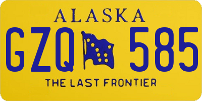 AK license plate GZQ585