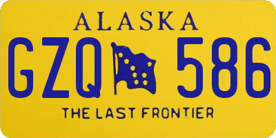 AK license plate GZQ586