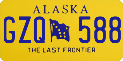 AK license plate GZQ588