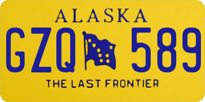 AK license plate GZQ589