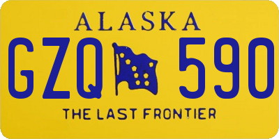 AK license plate GZQ590