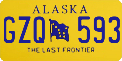 AK license plate GZQ593