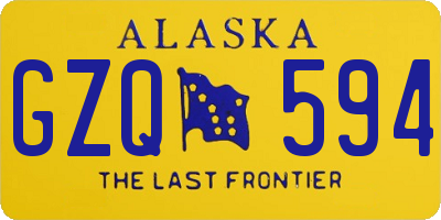 AK license plate GZQ594