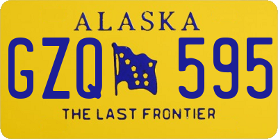 AK license plate GZQ595