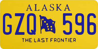 AK license plate GZQ596