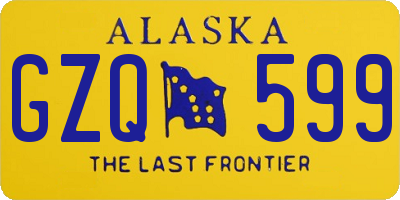 AK license plate GZQ599