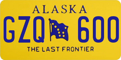 AK license plate GZQ600