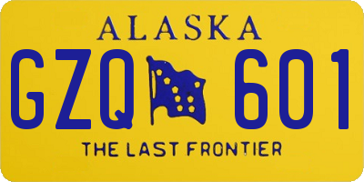 AK license plate GZQ601