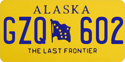 AK license plate GZQ602