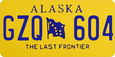 AK license plate GZQ604