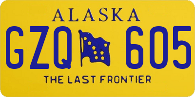 AK license plate GZQ605