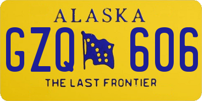 AK license plate GZQ606