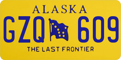 AK license plate GZQ609