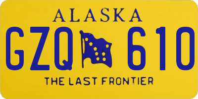 AK license plate GZQ610