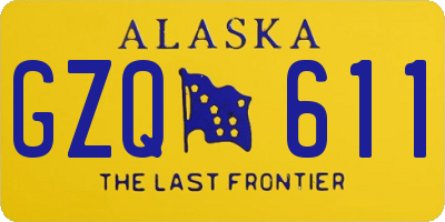 AK license plate GZQ611