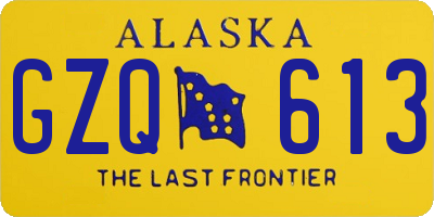 AK license plate GZQ613