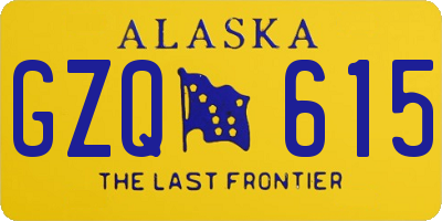 AK license plate GZQ615