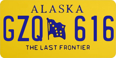 AK license plate GZQ616