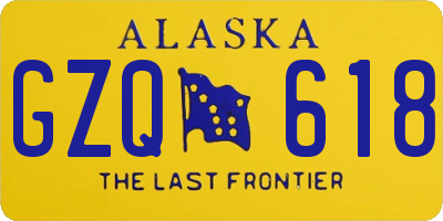 AK license plate GZQ618