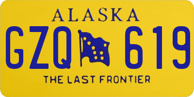 AK license plate GZQ619