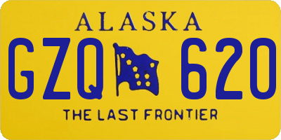 AK license plate GZQ620