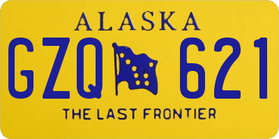 AK license plate GZQ621