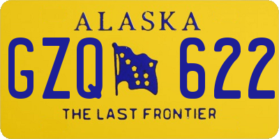 AK license plate GZQ622