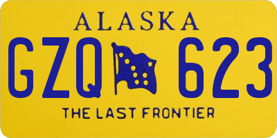 AK license plate GZQ623