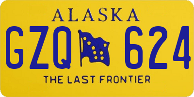 AK license plate GZQ624