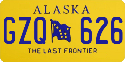 AK license plate GZQ626