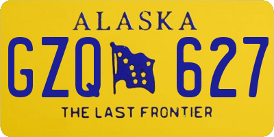 AK license plate GZQ627