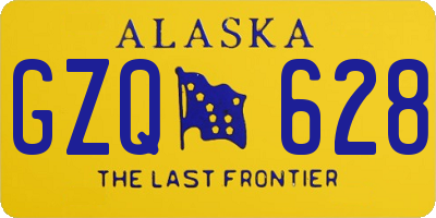 AK license plate GZQ628