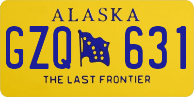 AK license plate GZQ631