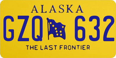 AK license plate GZQ632