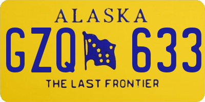 AK license plate GZQ633