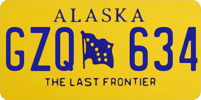 AK license plate GZQ634