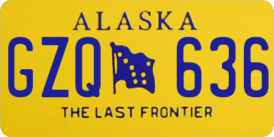 AK license plate GZQ636